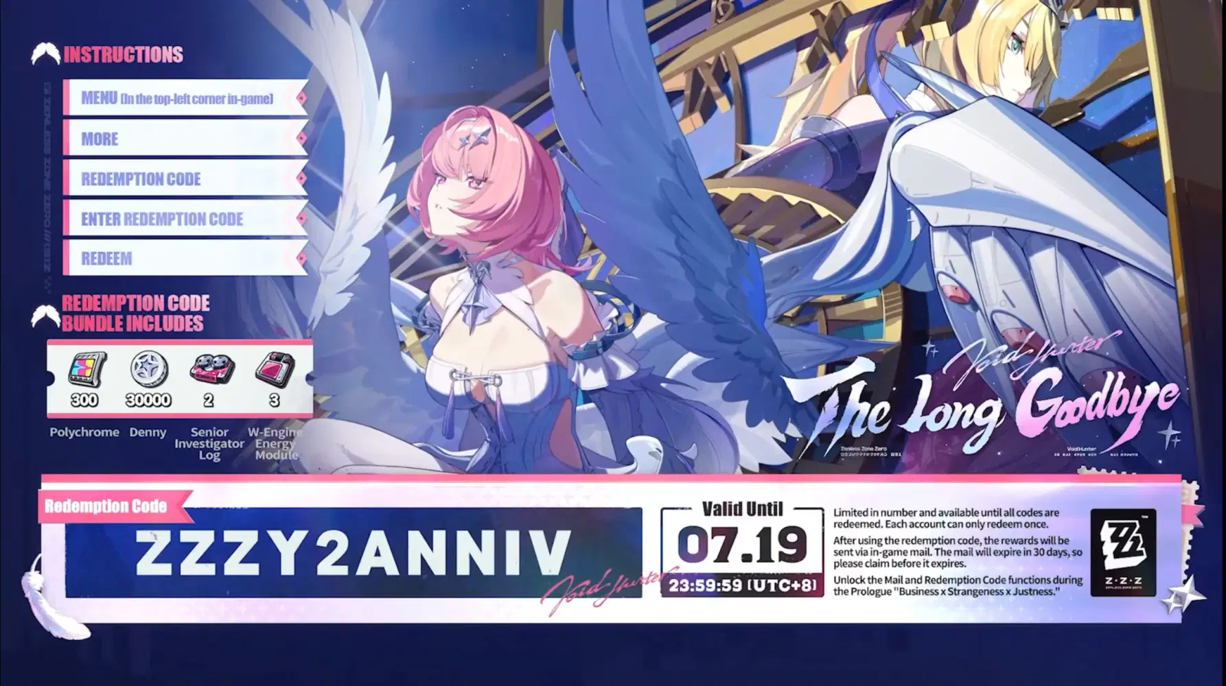 ZZZ 3.1 Code, Banners, & Info ⊹₊˚‧꒰ྀི১ ໒꒱ིྀ‧˚ Zenless Zone