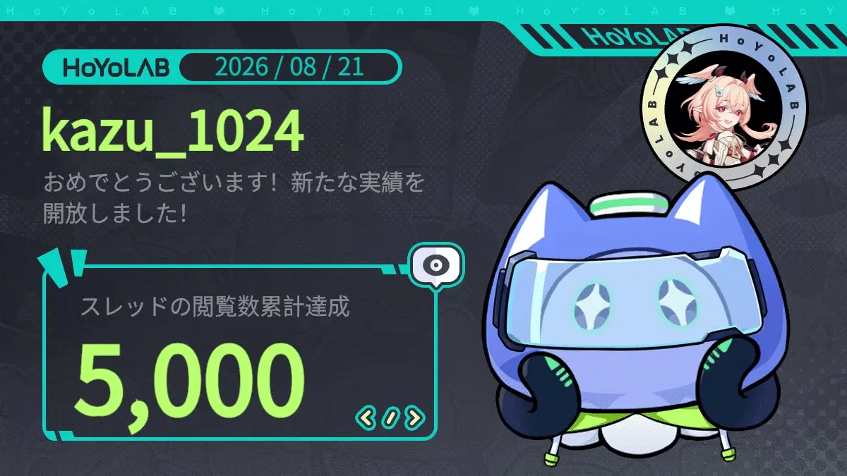 5000閲覧ありがとうございます！ | HoYoLAB