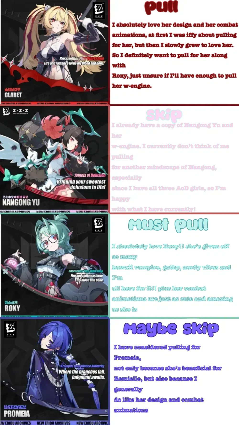 3.2 zzz pulling plans ִ ࣪𖤐 𝄞⋆ ݁♪ . Zenless Zone Zero | HoYoLAB