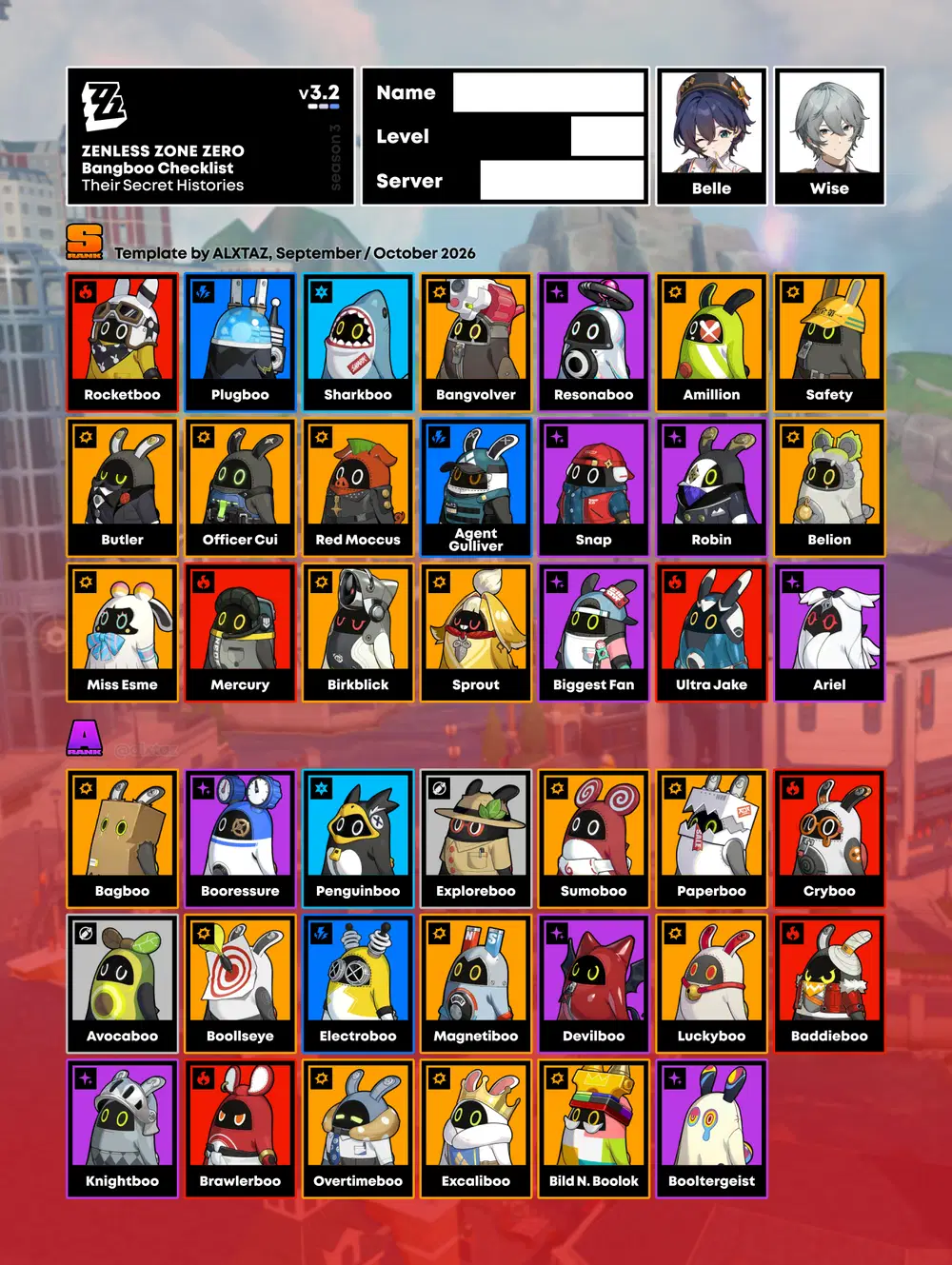 3.2 / CHECKLIST ✓ [zzz] [NEW: Claret, Roxy] Zenless Zone Zero