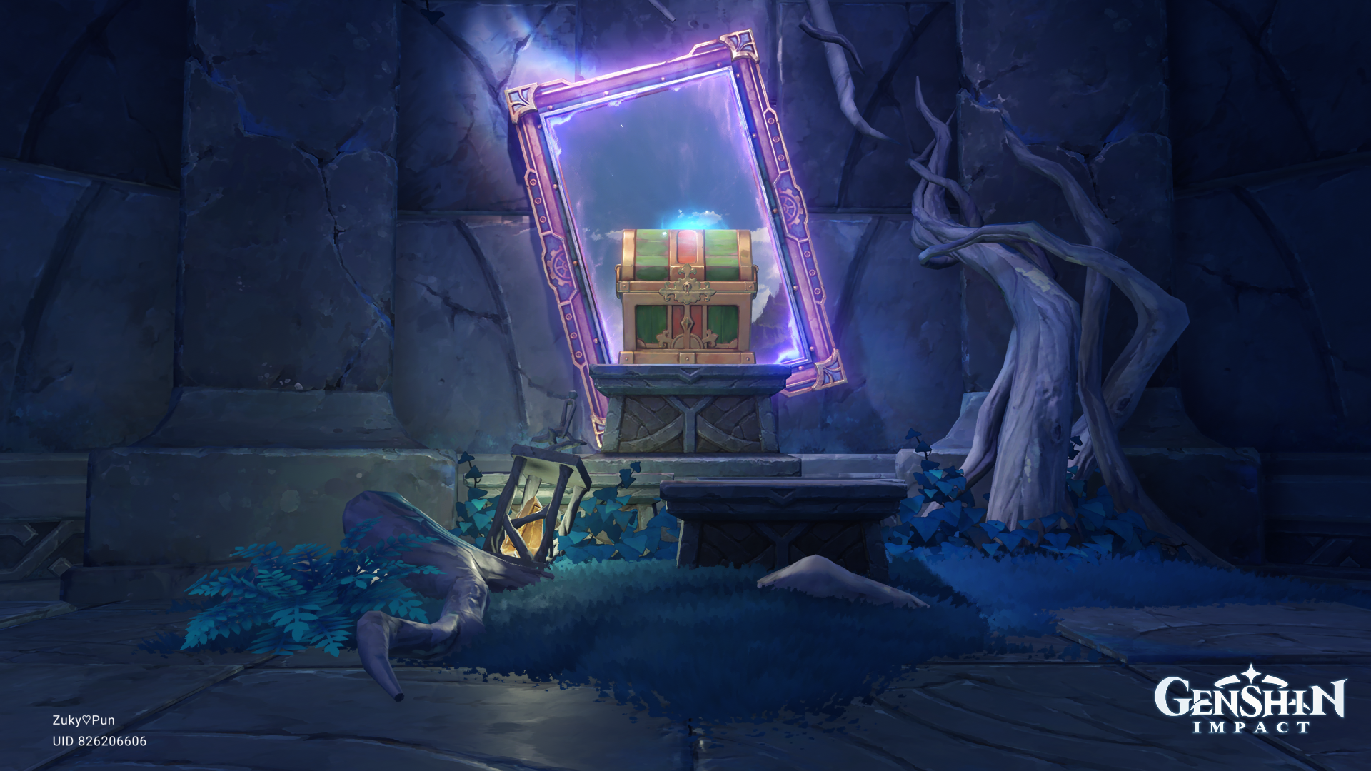 Teapot treasure chest with ominous frame somewhere in Teyvat